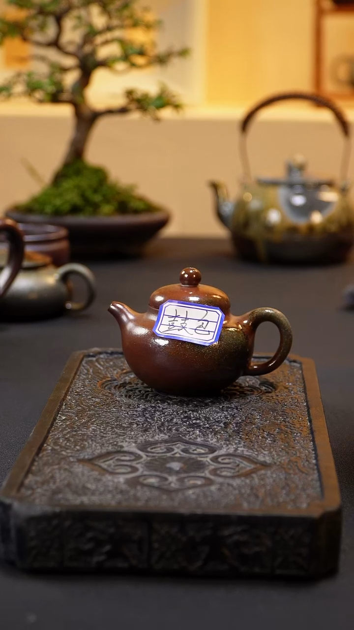 茶壶紫砂纯自然柴烧