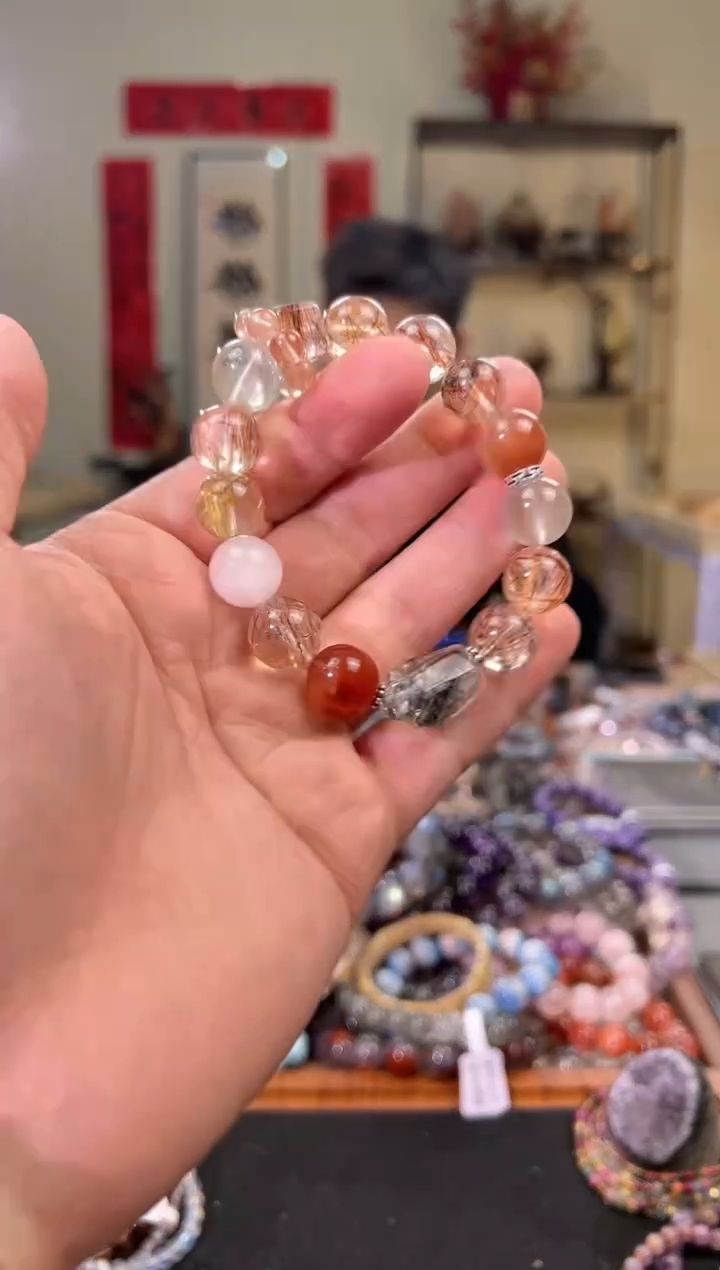 【闪购商品】水晶手串未镶嵌12.5±mm水晶DIY多宝