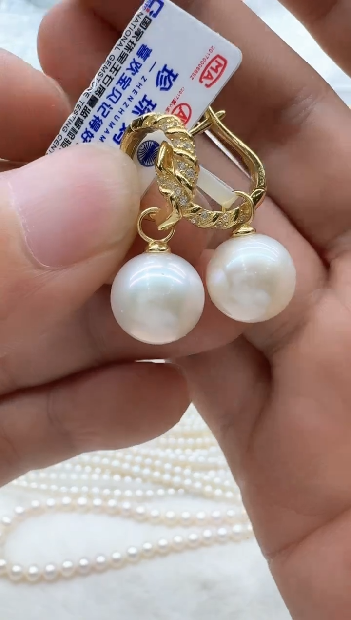 【闪购商品】淡水珍珠耳饰银S925镶嵌清货