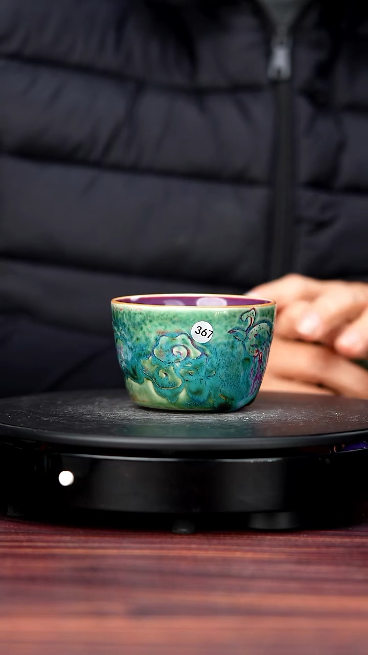 杯子瓷367#徐克宁一级品原矿钧瓷主人杯