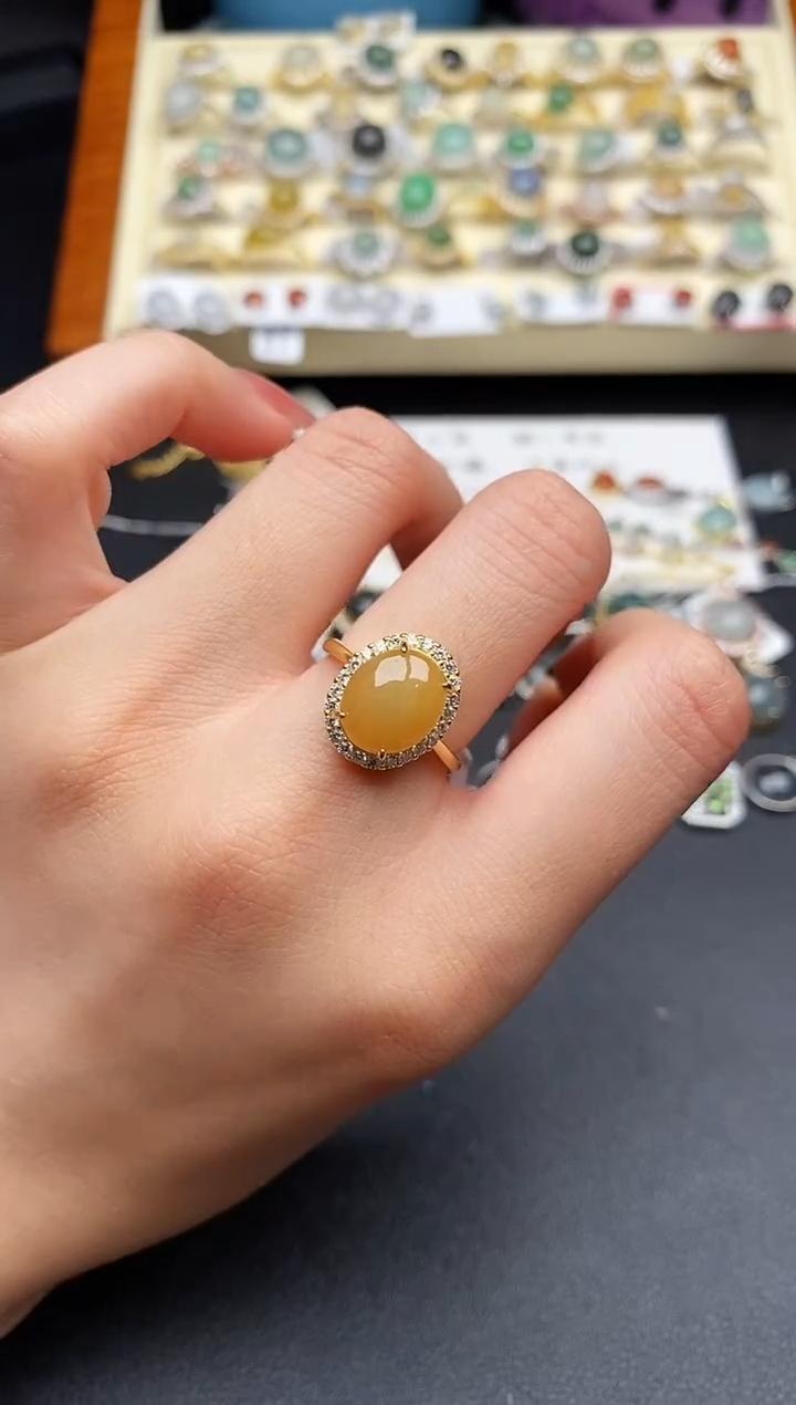 翡翠银S925镶嵌戒指6666666+5