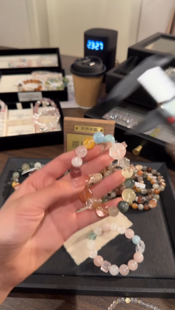 水晶手链合金绿兔毛多宝x1632