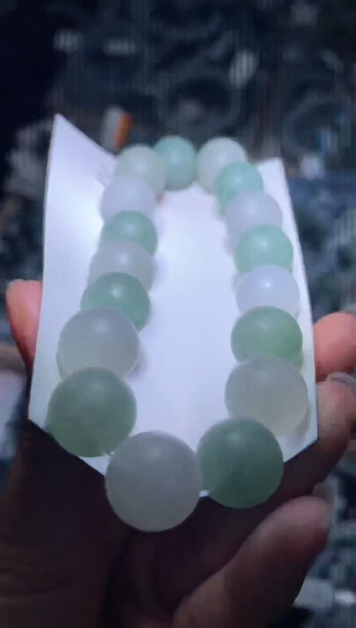 未镶嵌定制翡翠天然缅甸翡翠手串25