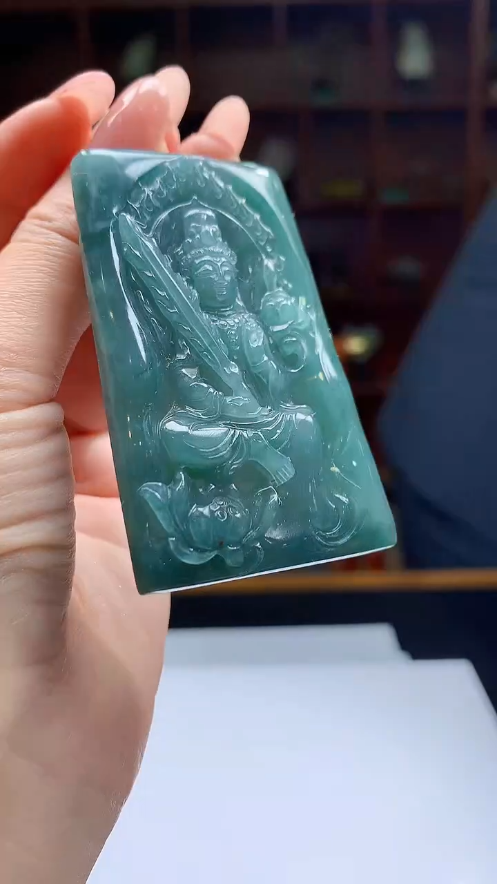 【闪购商品】定制翡翠未镶嵌8046jj-毛货挂件17