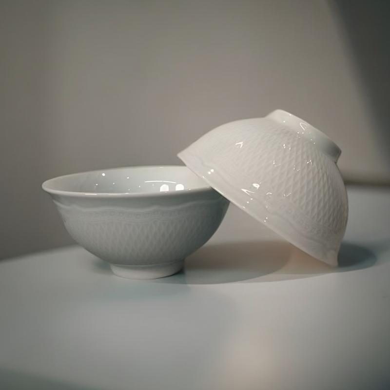 【国宾礼专属】景德镇陶瓷影青雕刻碗一对流水4