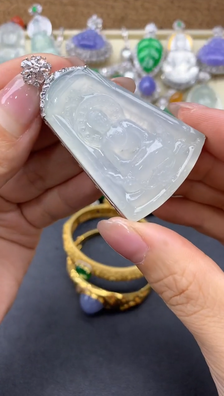 【闪购商品】翡翠颈饰18K金镶嵌523-中国好珍宝