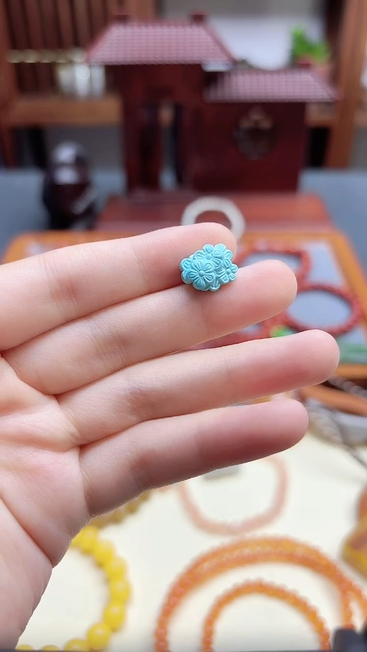 绿松石未镶嵌配饰松石繁花配饰GW