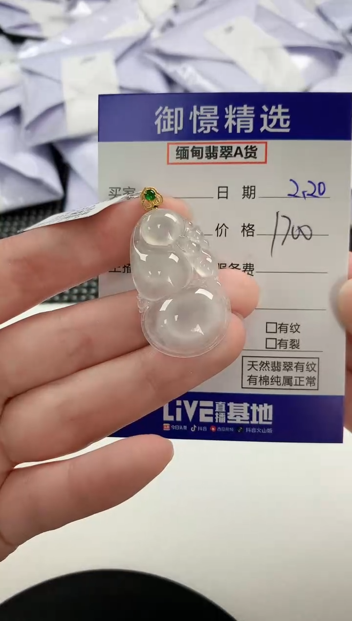 【闪购商品】翡翠颈饰18K金镶嵌34          