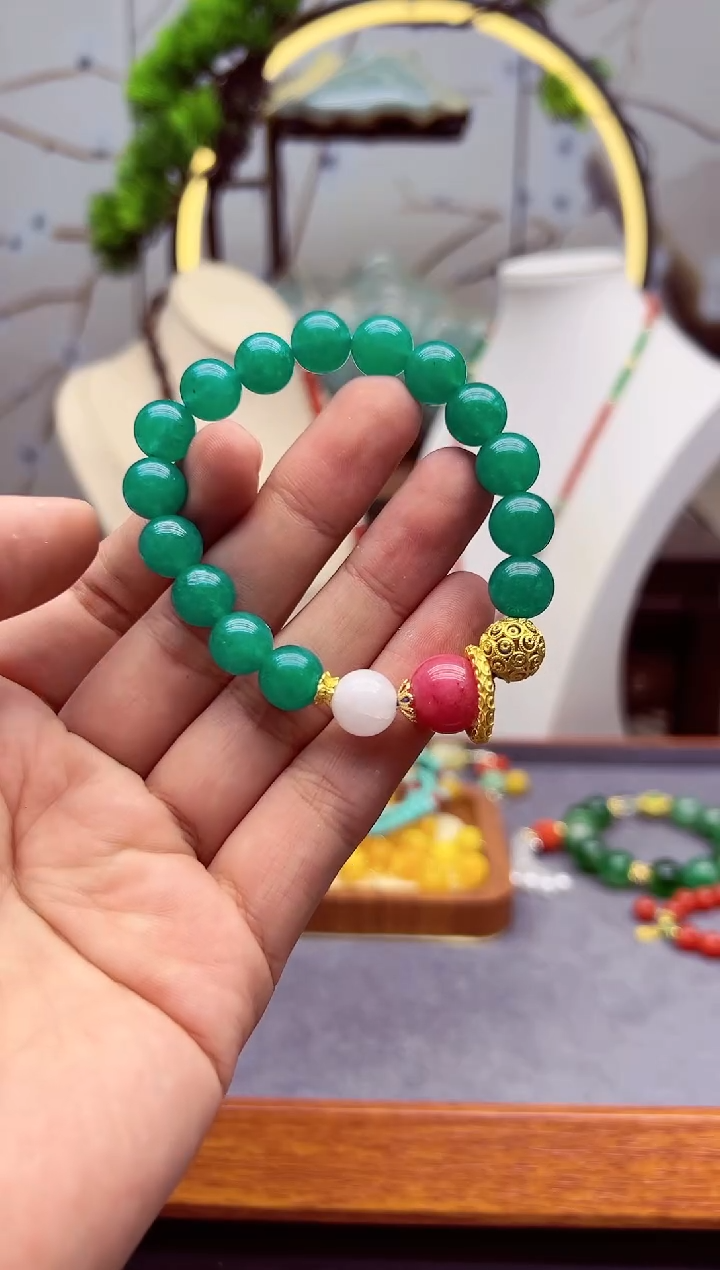 【闪购商品】天河石手链14K金镶嵌s132````````