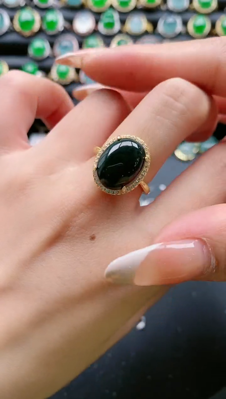 【闪购商品】翡翠戒指银S925镶嵌11111