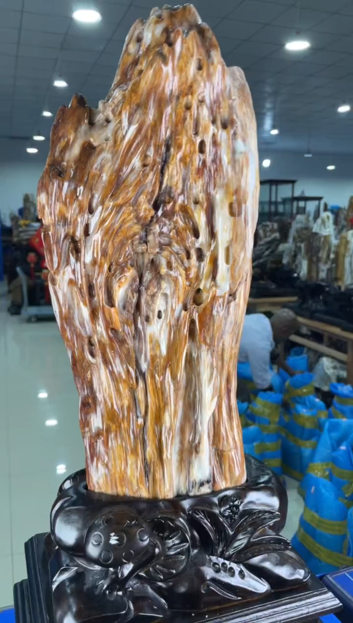 【闪购商品】硅化玉摆件未镶嵌45