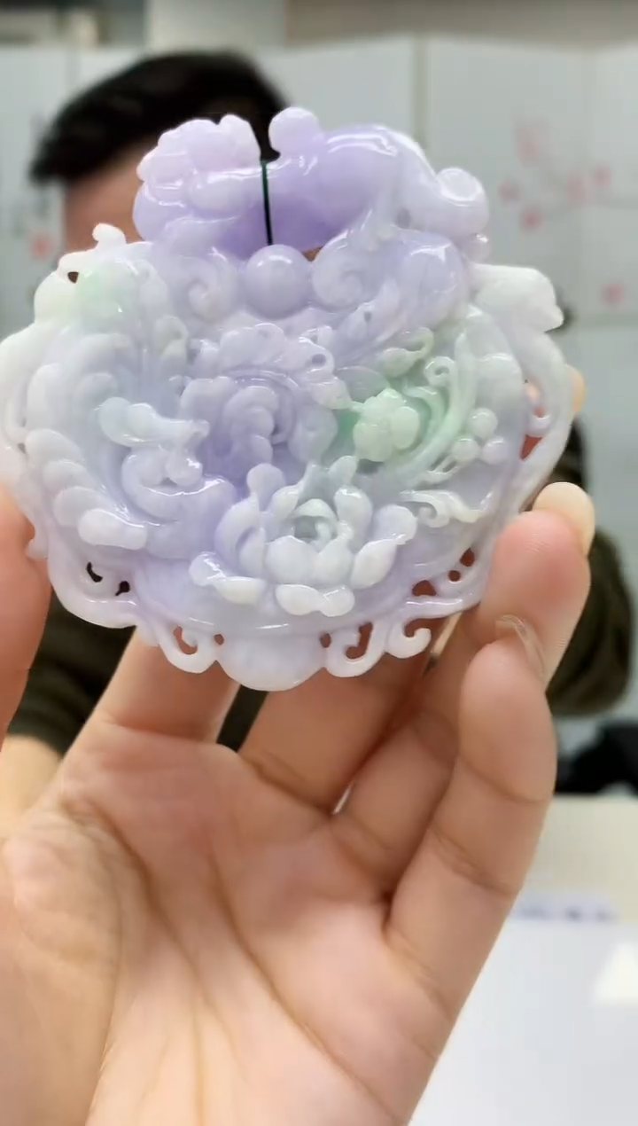 【闪购商品】定制翡翠未镶嵌5152lr-毛货挂件95