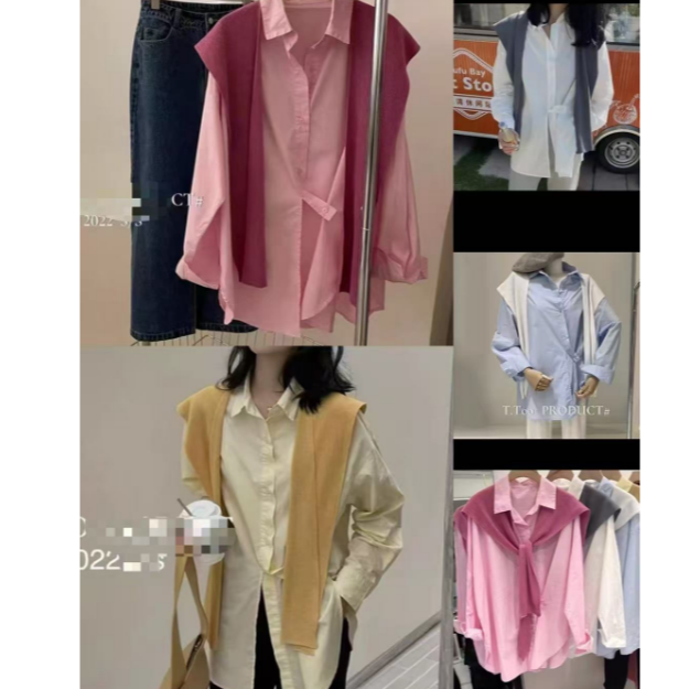 【大美家】糖果衬衫583（带披肩）