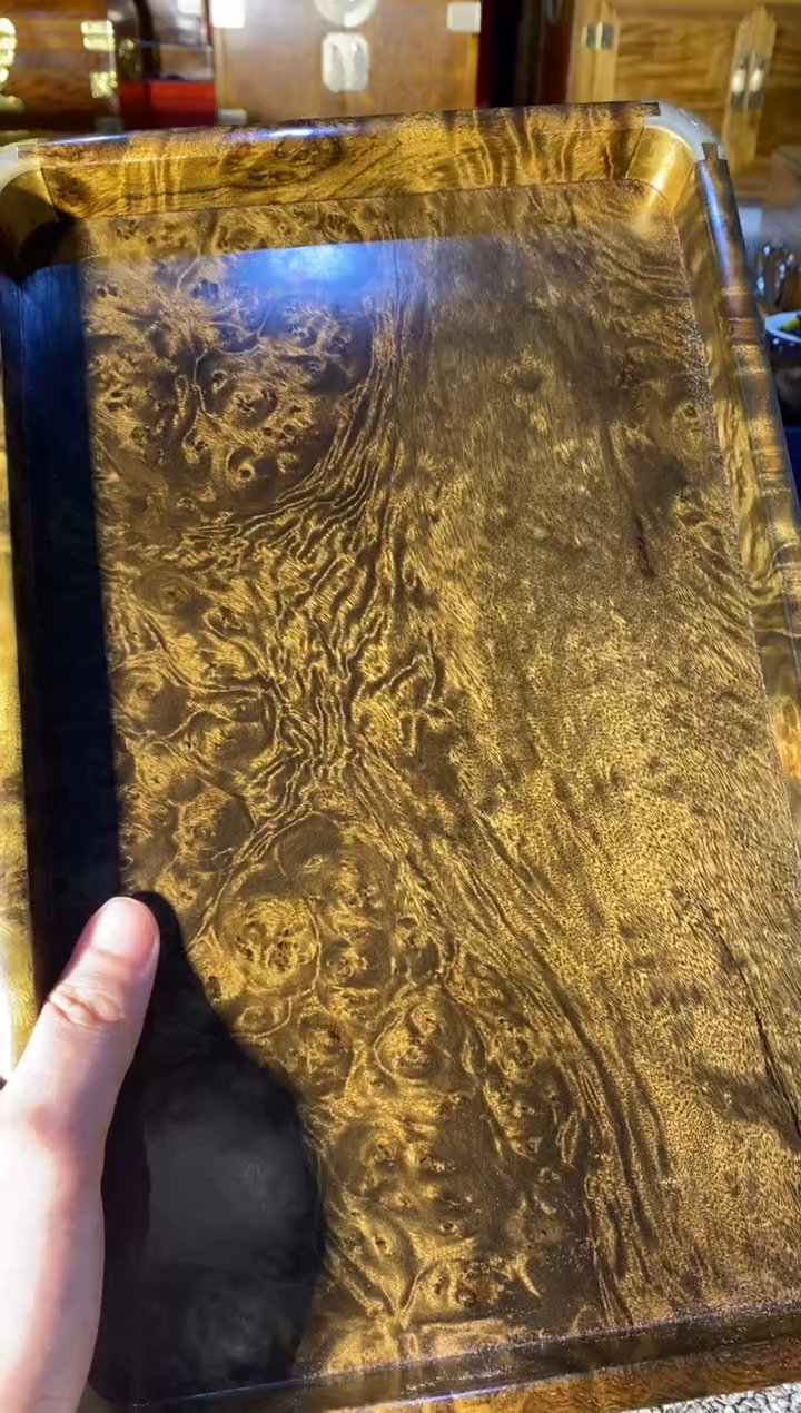 【闪购商品】金丝楠木艺阴沉文承盘F1