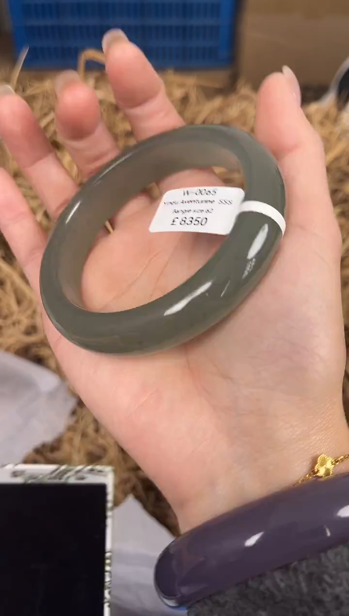 未镶嵌手镯石英质玉编码W0065