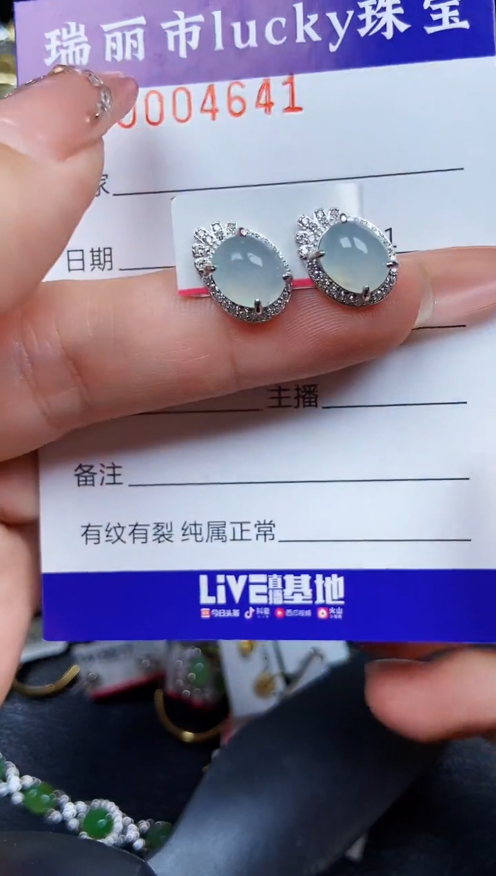 翡翠银S925镶嵌颈饰4641