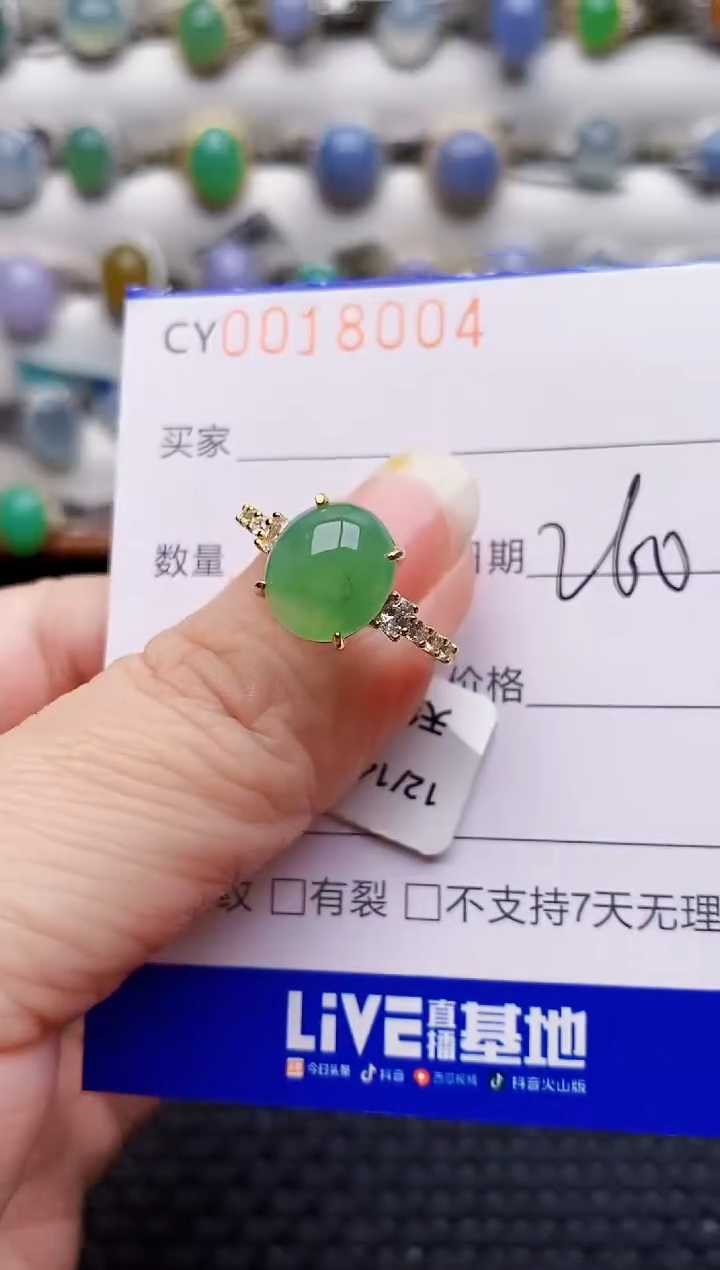 颈饰银S925镶嵌翡翠8004