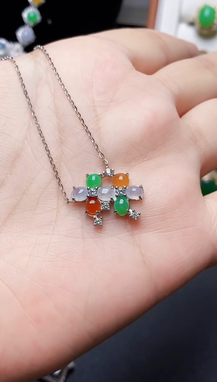 银S925镶嵌戒指翡翠0622