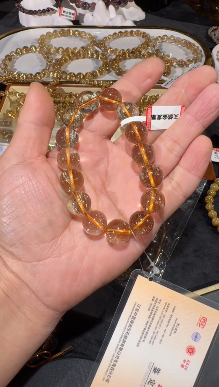 未镶嵌手串发晶SJ-643金发晶