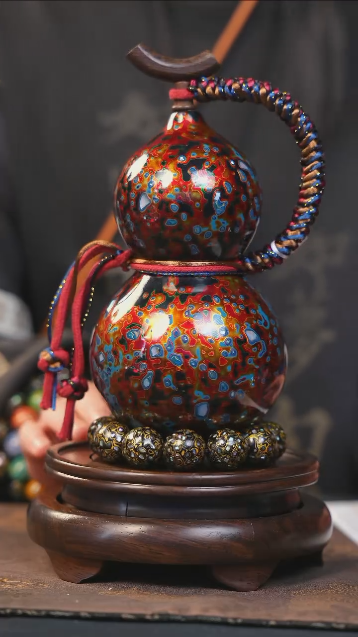 【闪购商品】YT261漆艺酒葫芦不包手串及旋转底座