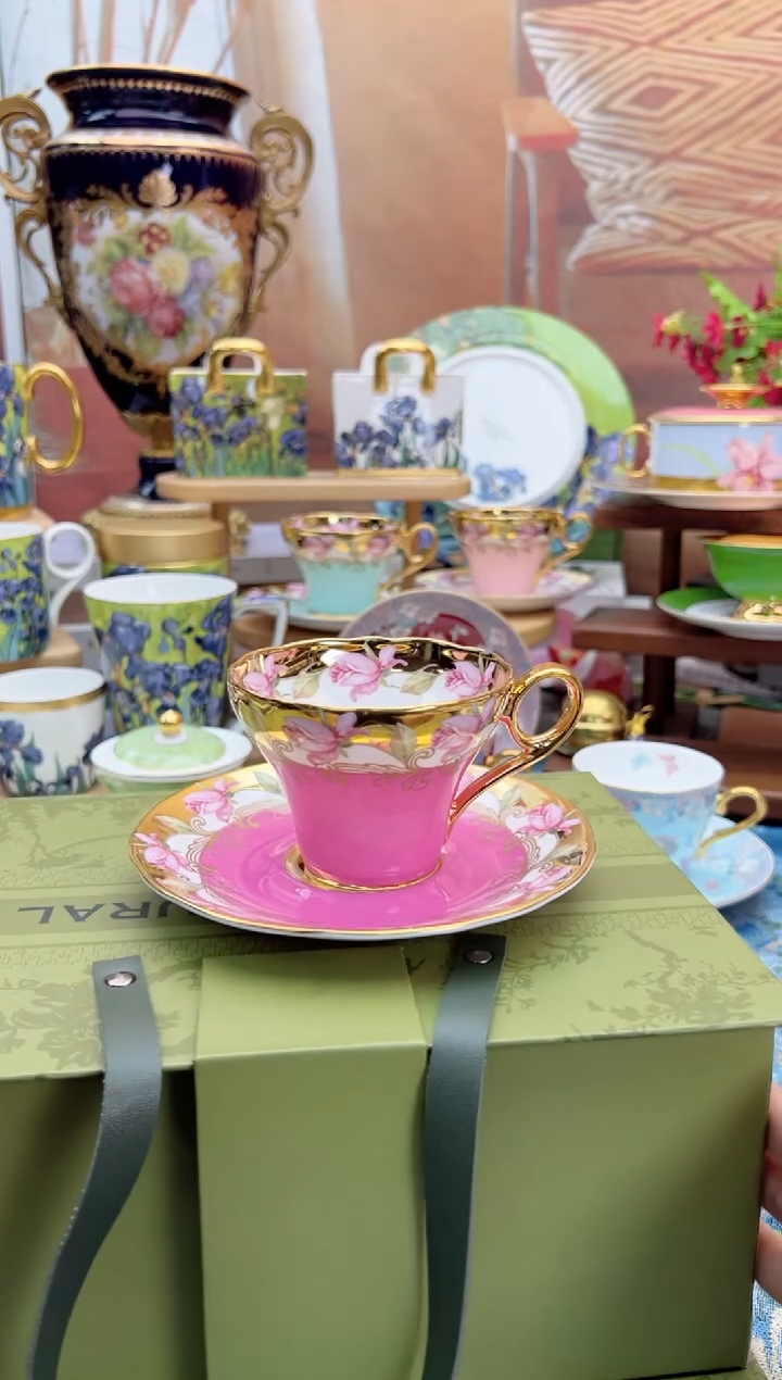 瓷片自然写生20玫瑰玫红