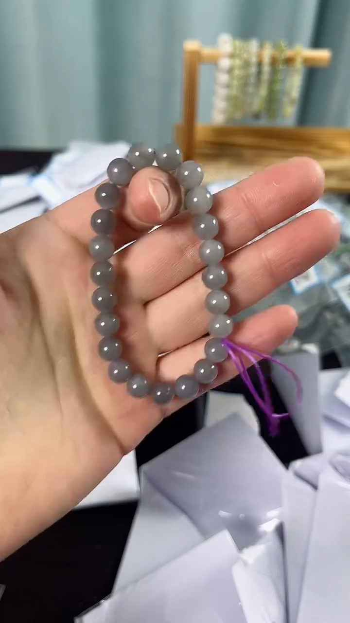 【闪购商品】和田玉手串未镶嵌烟紫手串