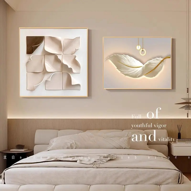 床头画卧室挂画新款现代简约抽象艺术卧室床头装饰画高级感卧室画