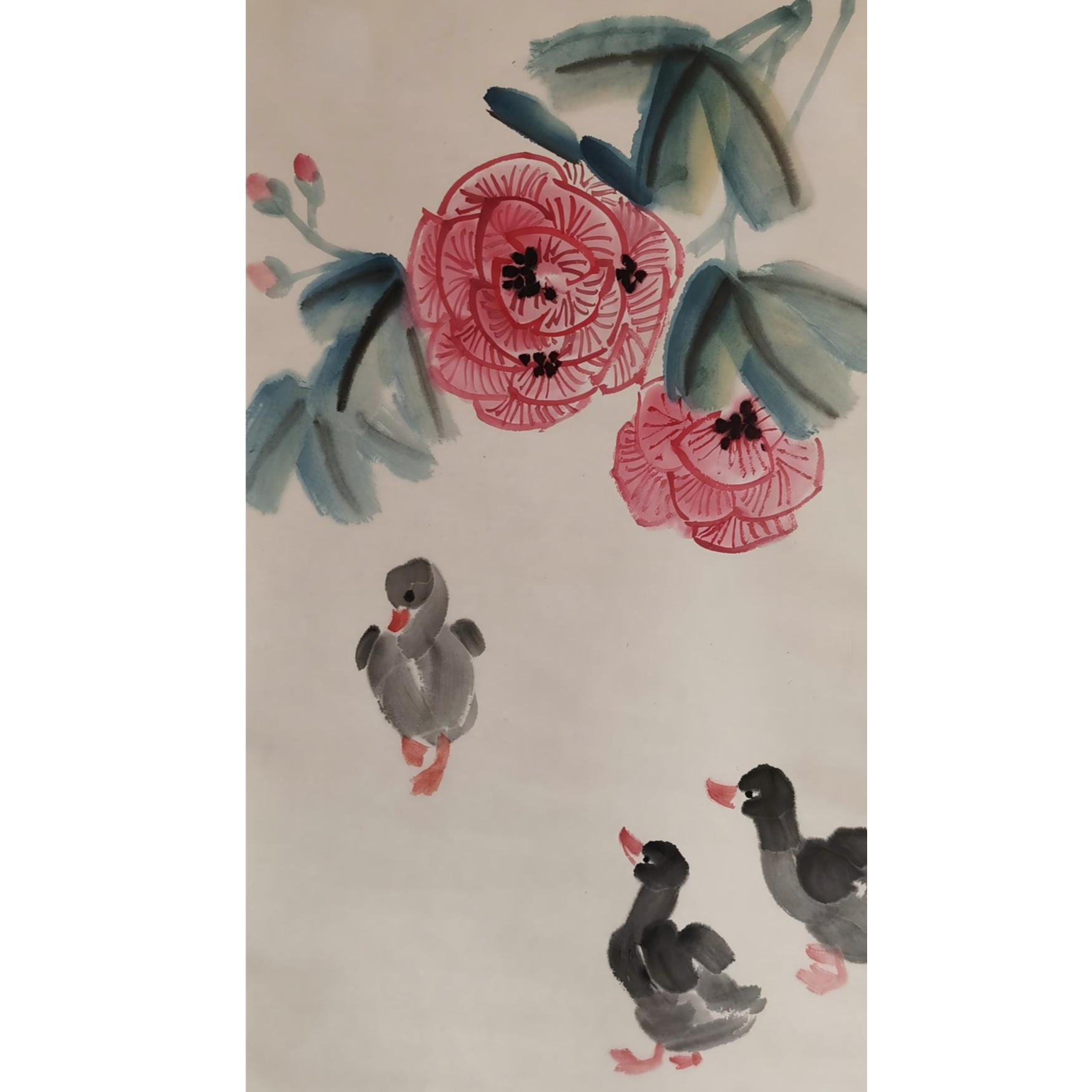 【辽拍美术】鸭子  V250709-2-409  2.7平尺   纸本镜片   yy27t