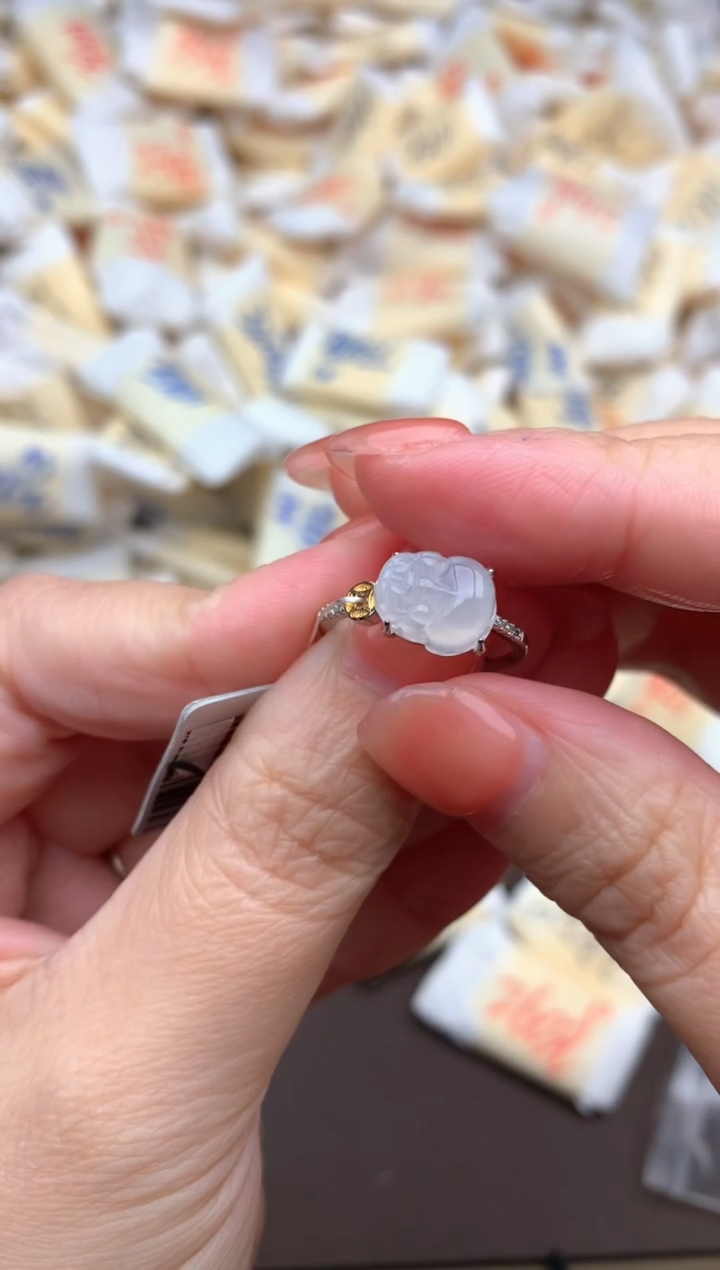 【闪购商品】翡翠戒指银S925镶嵌一