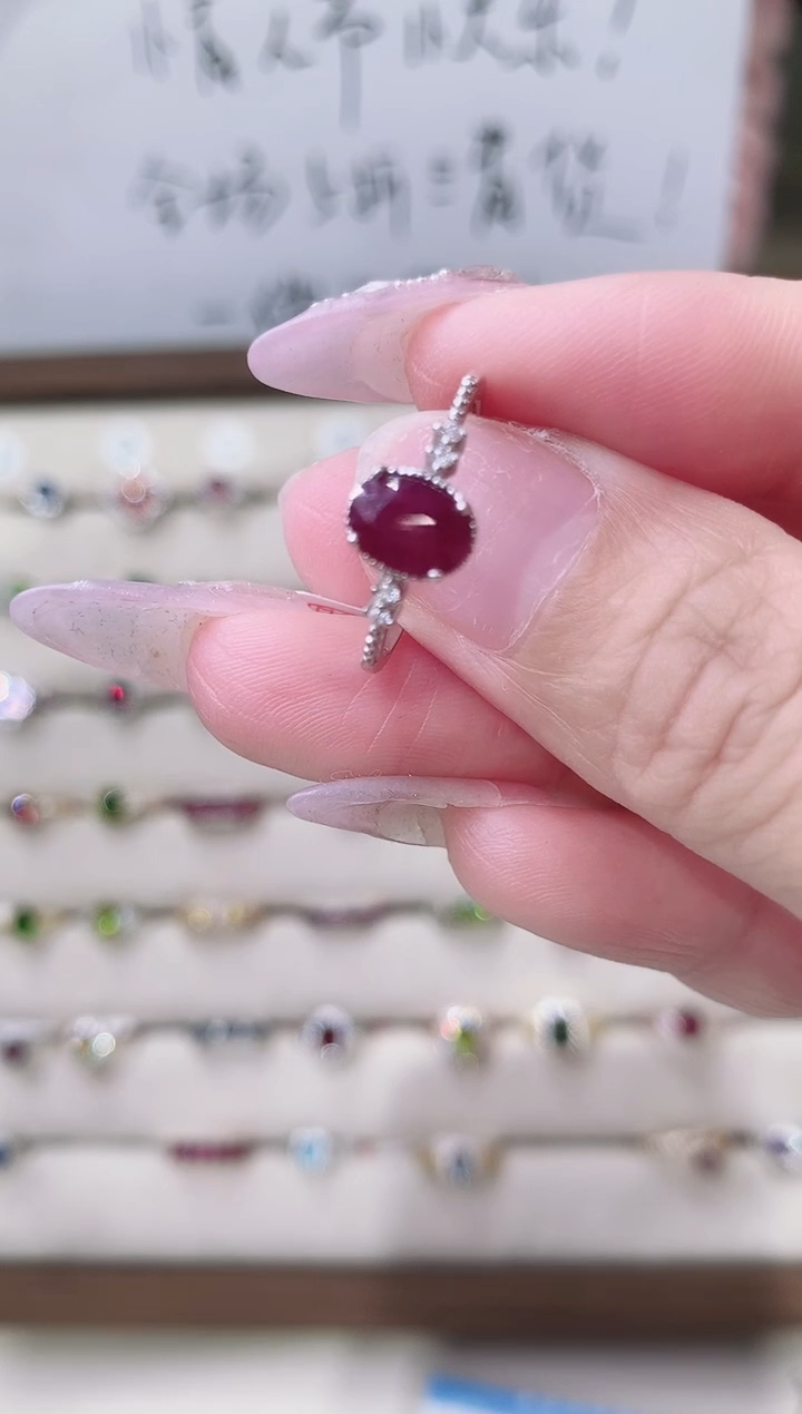 【闪购商品】红宝石戒指银S925镶嵌24-3  