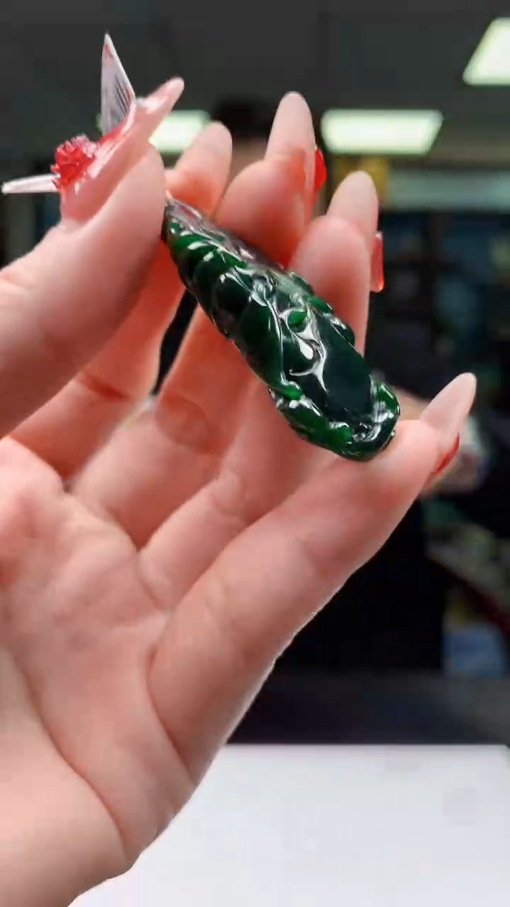 【闪购商品】定制翡翠未镶嵌1052ry-毛货挂件18