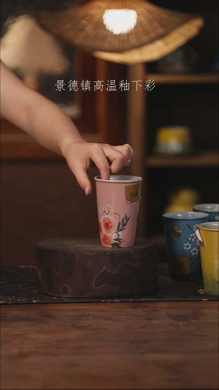 陶瓷景德镇高温釉下手绘陶瓷146