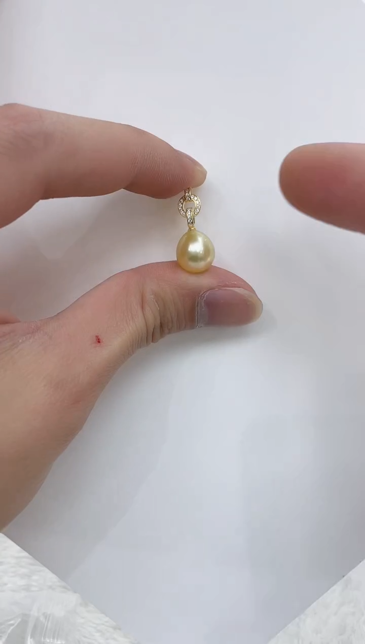 【闪购商品】海水珍珠吊坠(不含链)银S925镶嵌海水珍珠吊坠