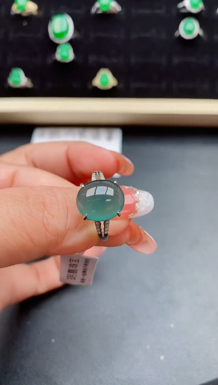 【闪购商品】翡翠戒指银S925镶嵌5085005