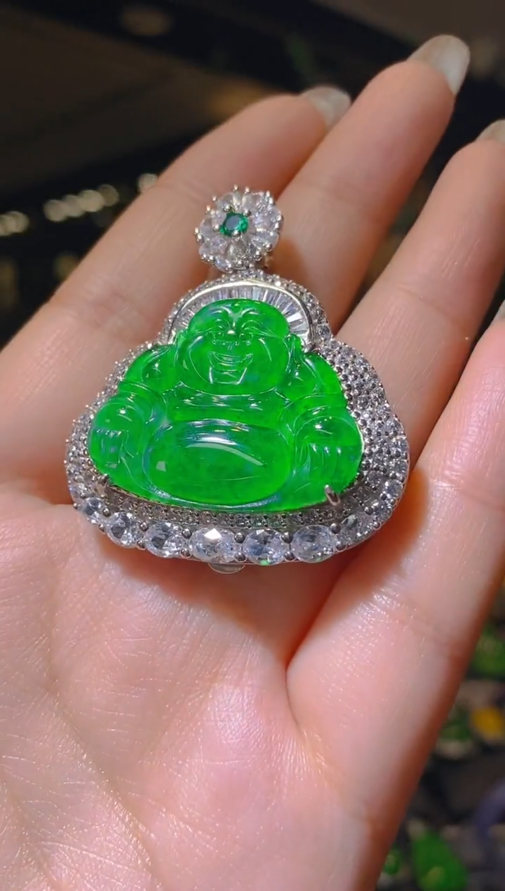 【闪购商品】翡翠吊坠(赠链)银S925镶嵌021