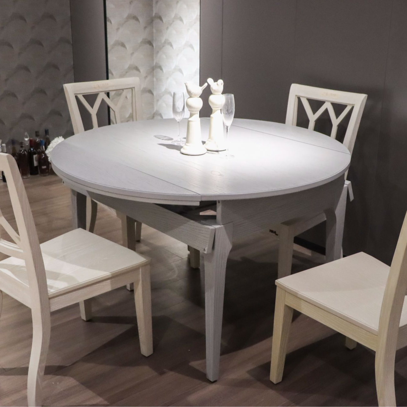 polocyte/保罗赛特实木圆形功能餐桌Ø1380*780轻奢方圆