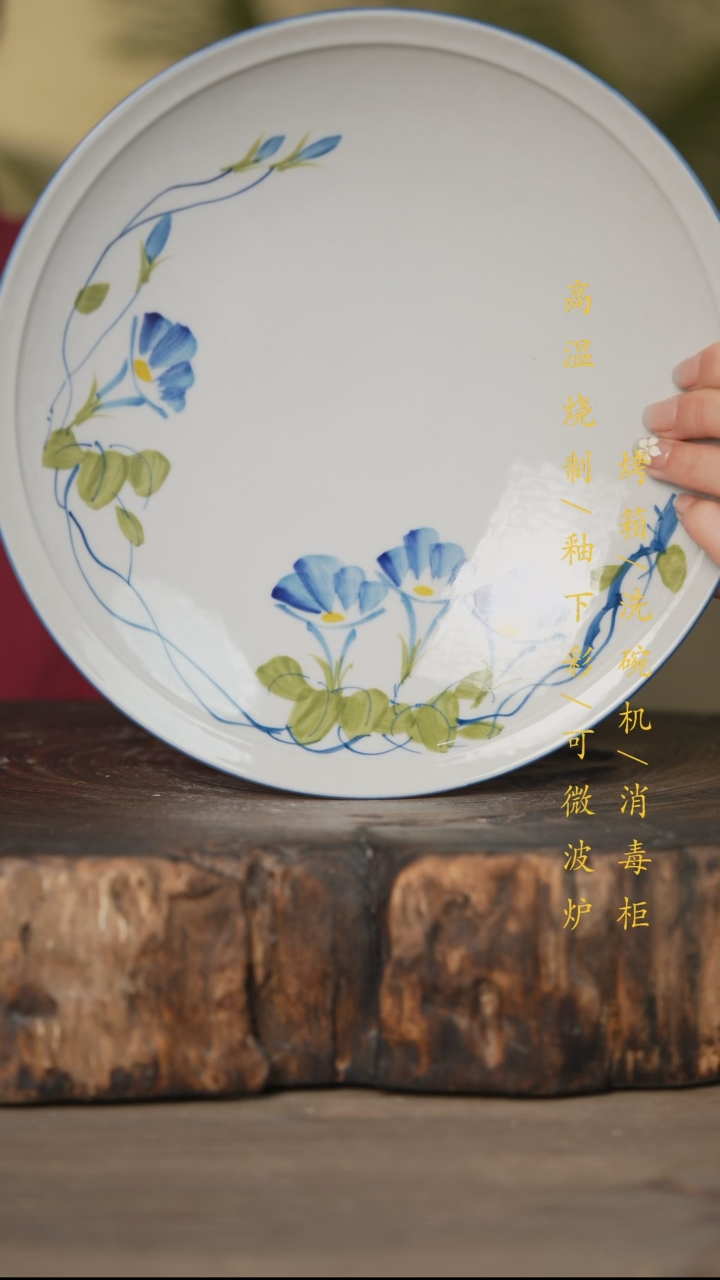 碗景德镇高温釉下彩可微波烤箱洗碗机