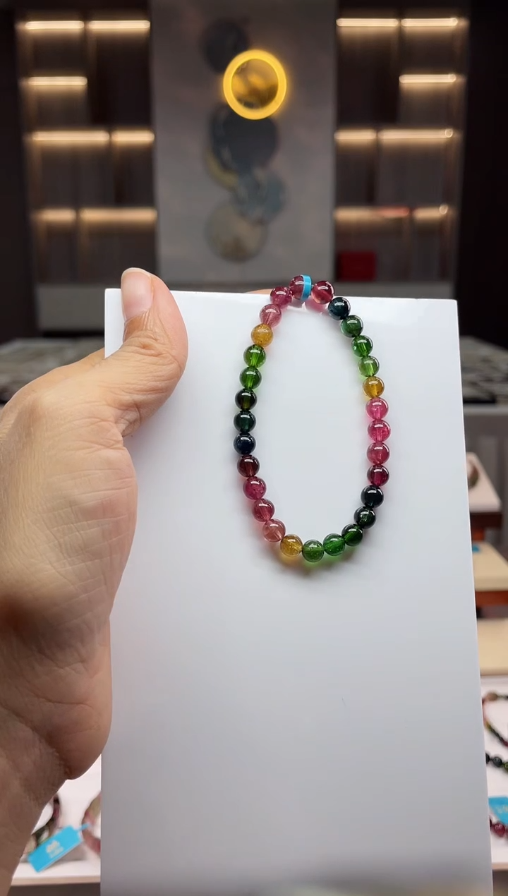 单圈手串未镶嵌碧玺（多样性发一条）Q