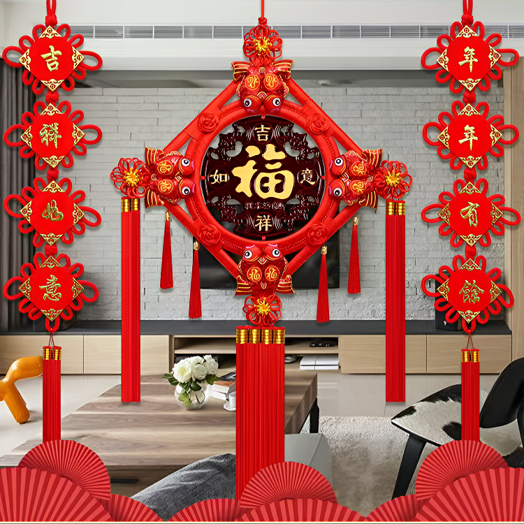 N【百搭经典】【中国结对联】经典畅销款纯手工编织中国结对联挂
