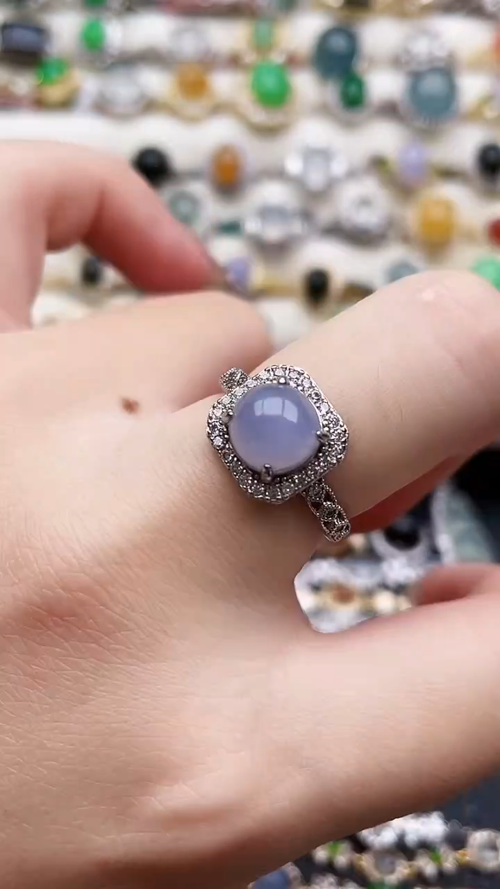 银S925镶嵌戒指翡翠32