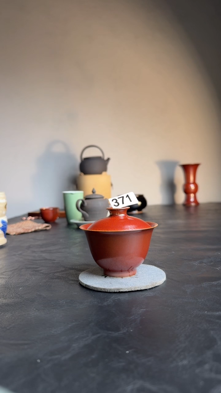 婺州龙窑烧制技艺全手工盖碗（371