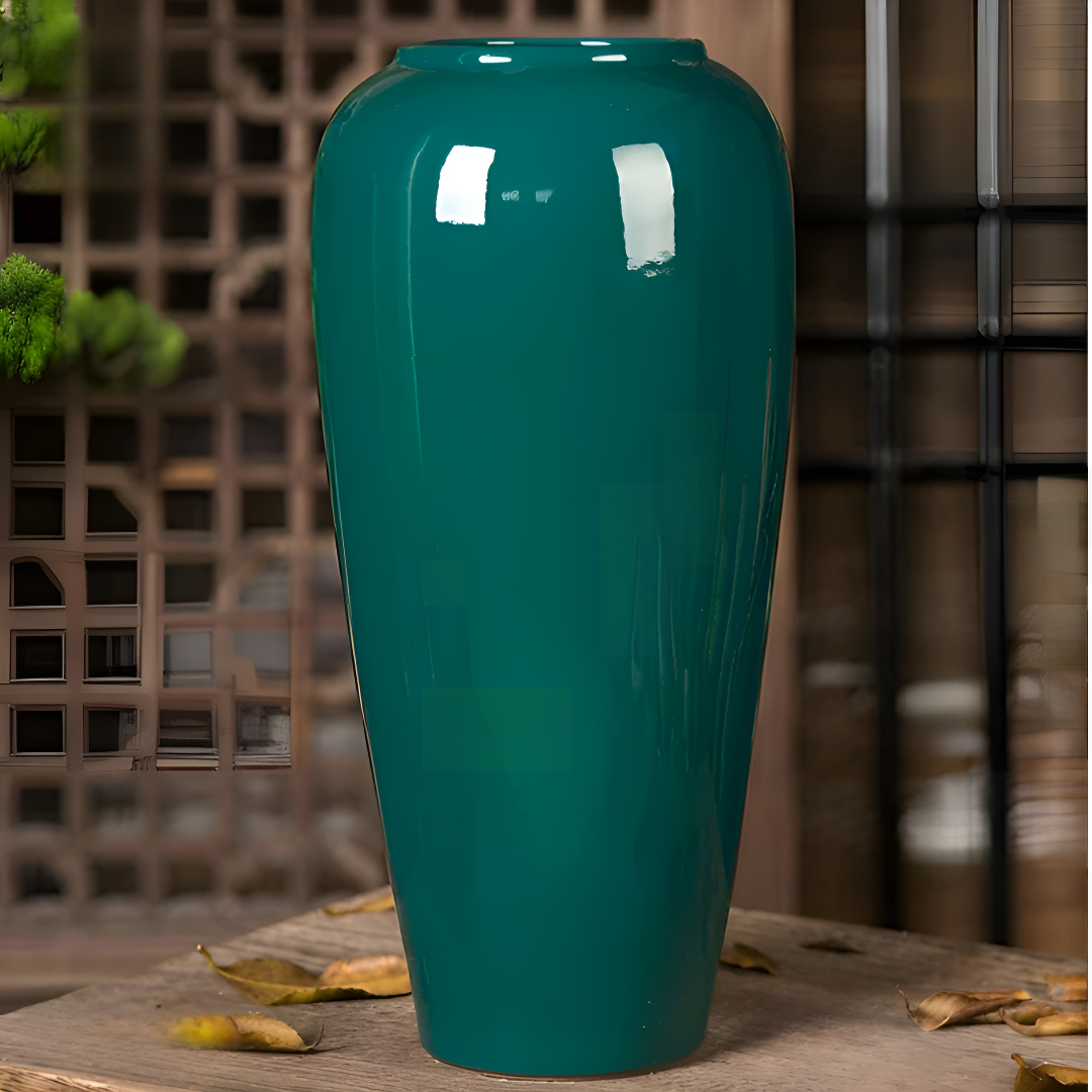 景德镇新中式陶瓷花瓶中国风干花银柳装饰品摆件客厅鲜花专用花瓶