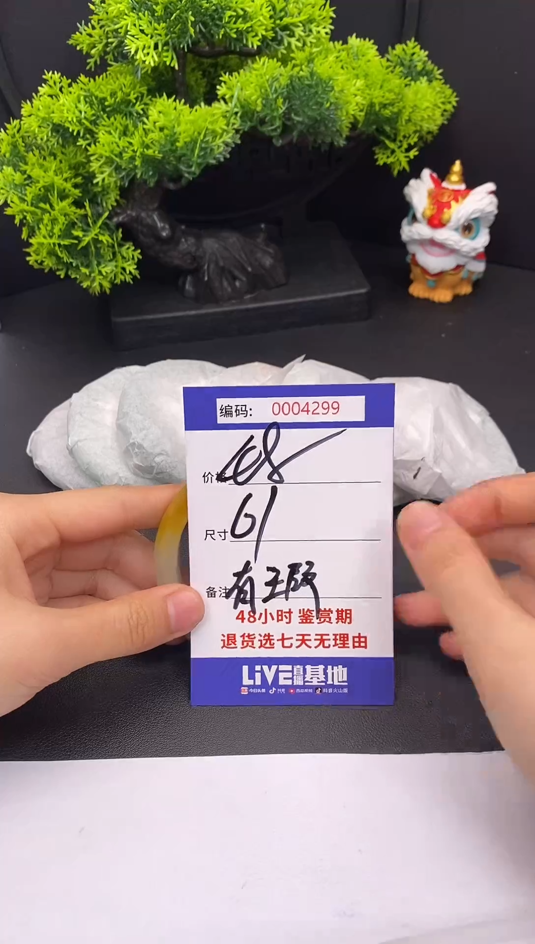 未镶嵌手镯翡翠0004299