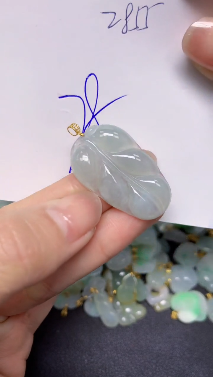 【闪购商品】翡翠颈饰18K金镶嵌 天然翡翠A货