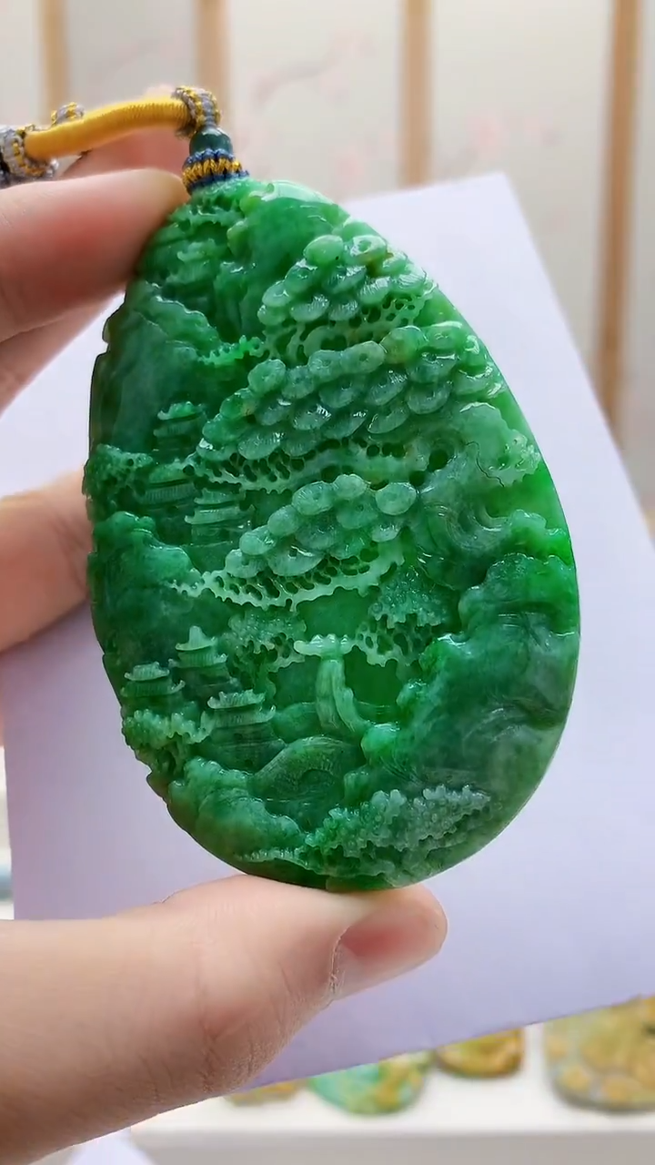 未镶嵌定制翡翠5163bb-毛货挂件40