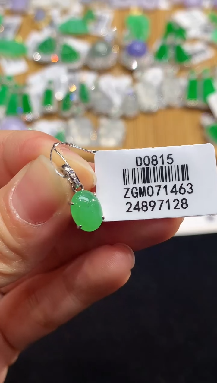 【闪购商品】翡翠吊坠(不含链)18K金镶嵌2746多样性发其一