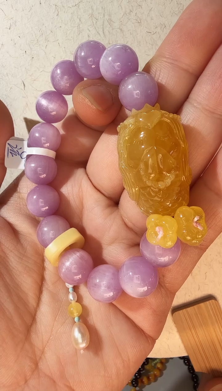 【闪购商品】蜜蜡手链未镶嵌蜜蜡美人鱼手链