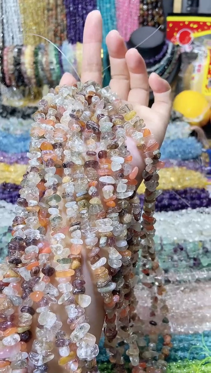 未镶嵌珠宝半成品水晶彩发晶