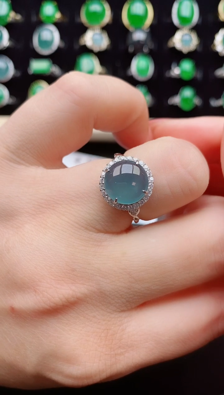 【闪购商品】翡翠戒指银S925镶嵌21212