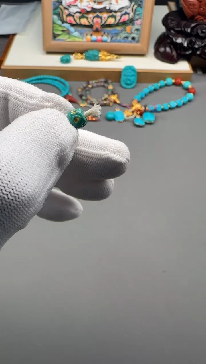 【闪购商品】绿松石配饰配饰足金镶嵌配饰配饰